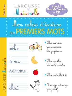 cover image of Mon petit cahier d'écriture--Premiers mots